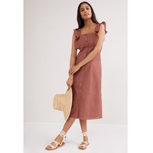 HUTCH
Ruffled Maxi Dress In Assorted-Rust Red